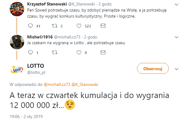 Lotto TROLLUJE byłego już ''inwestora'' Wisły xD